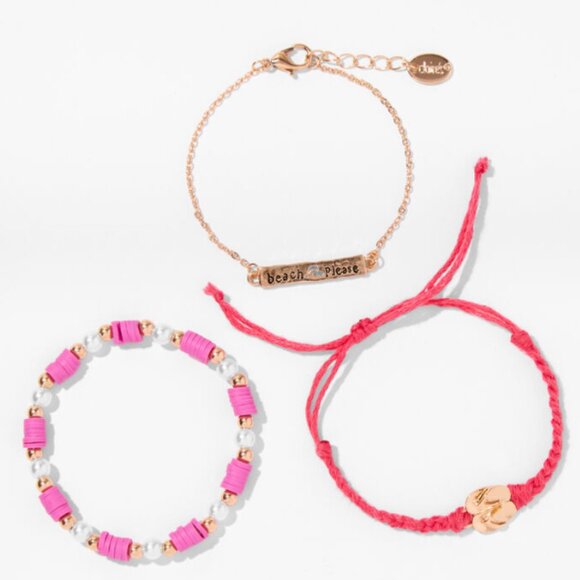 Icing Gold Beach Please Sandals Bracelet Set - Picture 1 of 2
